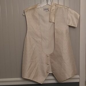 MENS cream confetti vest set